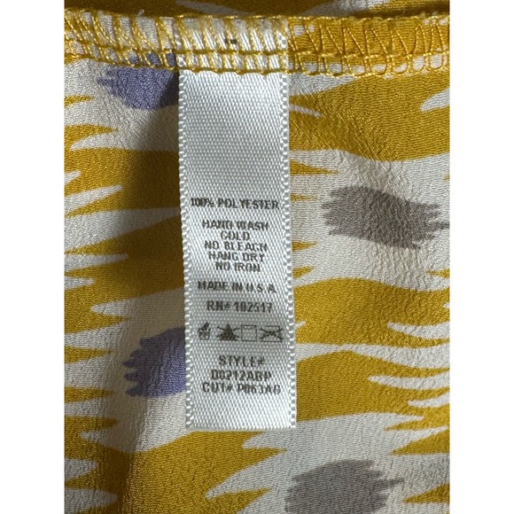 Soprano Womens Cap Sleeve Yellow Print Dress Size M - Picture 4 of 5